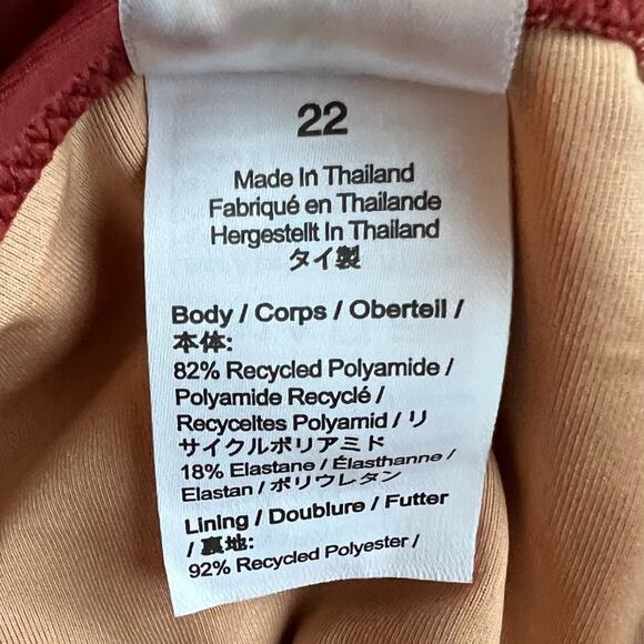 🆕 J. Crew Sexy V One Piece Red Brown Clay Swimsuit Plus 22 NEW NWT Blogger - Picture 9 of 15